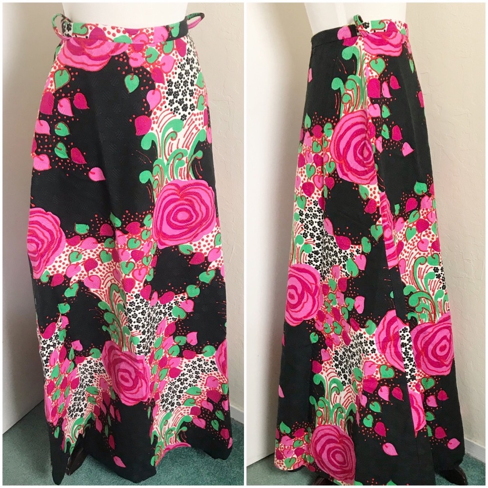 Vintage Saks 5th Avenue Floral Maxi Skirt